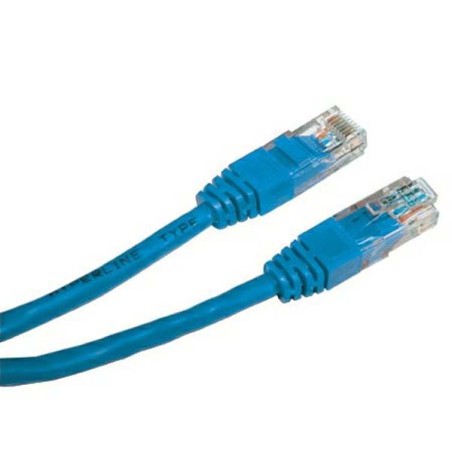 Síťový LAN kabel UTP patchcord, Cat.6, RJ45 samec - RJ45 samec, 0.5 m, nestíněný, modrý, economy, DOPRODEJ