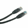 Síťový LAN kabel UTP patchcord, Cat.5e, RJ45 samec - RJ45 samec, 5 m, nestíněný, černý, economy