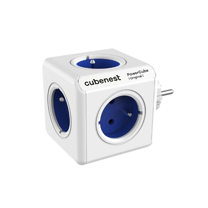 Cubenest - PowerCube, 0.1m, ORIGINAL USB, modrá, POWERCUBE, 5x zásuvka