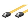 Kabel k hardisku datový, SATA samec - SATA samec, 0.5 m, 6 Gb/s, žlutý, baleno v sáčku