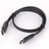 Kabel k hardisku datový eSATA, eSATA samec - eSATA samec, 0.5 m, 6 Gb/s, černý, baleno v sáčku, DOPRODEJ