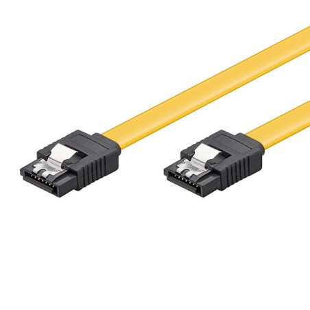 Kabel k hardisku datový, SATA samec - SATA samec, 0.5 m, 6 Gb/s, žlutý, Logo baleno v blistru, DOPRODEJ