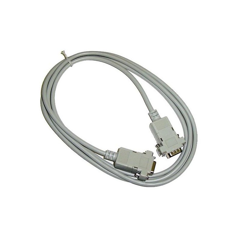 Datový kabel prodlužovací sériový RS-232, DB9 samec - DB9 samice, 2 m, šedý, Logo baleno v blistru, DOPRODEJ