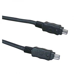 FireWire kabel IEEE 1394, 2 m, černý, Logo blistr, DOPRODEJ