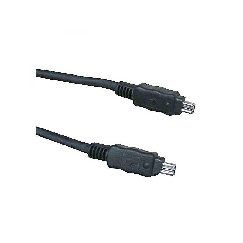 FireWire kabel IEEE 1394, 2 m, černý, Logo blistr, DOPRODEJ
