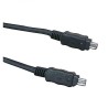 FireWire kabel IEEE 1394, 2 m, černý, Logo blistr, DOPRODEJ