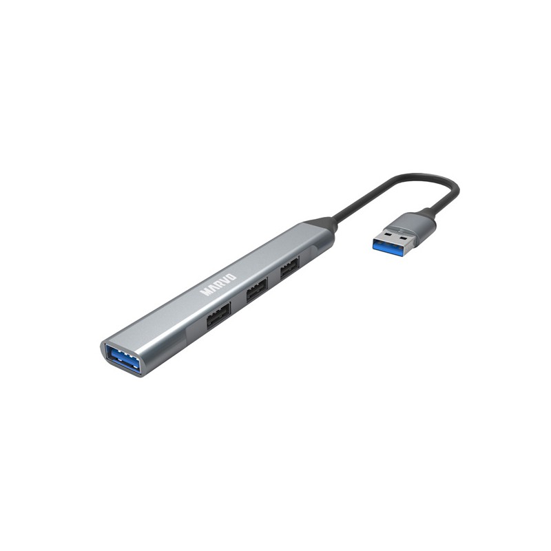 USB (3.0) hub 4-port, UH-ATC01, kovová, Marvo, DOPRODEJ