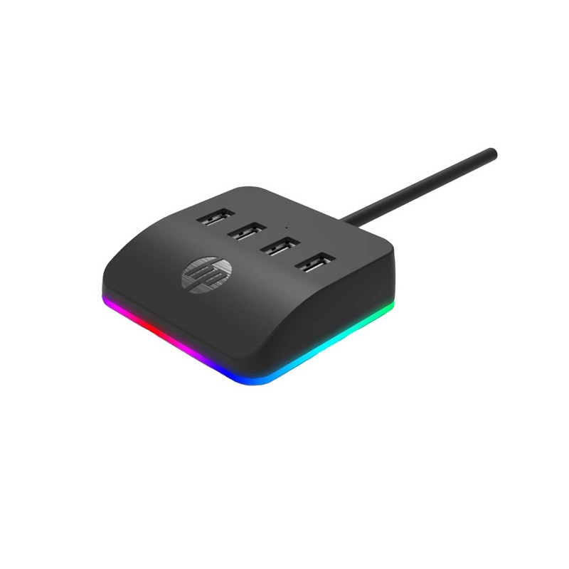 USB (3.0) hub 4-port, DHC-CT120, černý, Hewlett-Packard, 4x USB 3.0, podsvícený