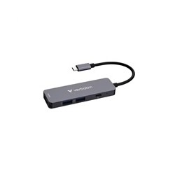 VERBATIM Dokovací stanice USB-C, 4v1, HDMI, USB-C PD, USB 3.0, USB 2.0, šedá