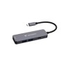 VERBATIM Dokovací stanice USB-C, 4v1, HDMI, USB-C PD, USB 3.0, USB 2.0, šedá