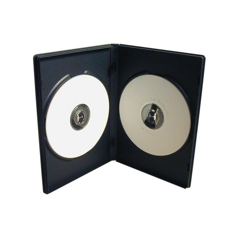Box na 2 ks DVD, černý, slim, 7mm, 100-pack, cena za 1 ks
