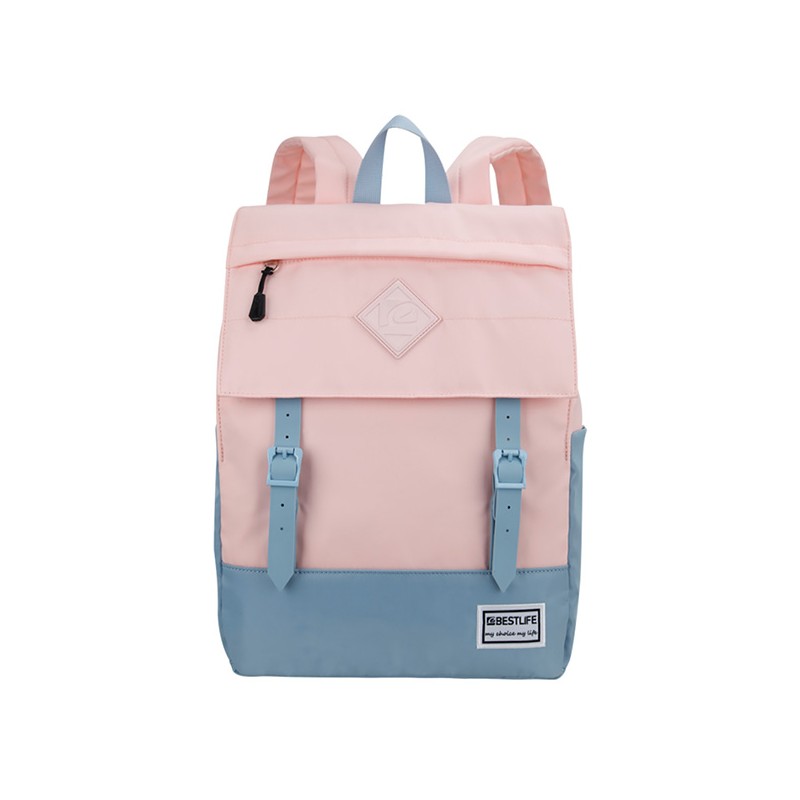 Batoh na notebook 15,6", COL-Buckles, růžový z polyesteru, Bestlife