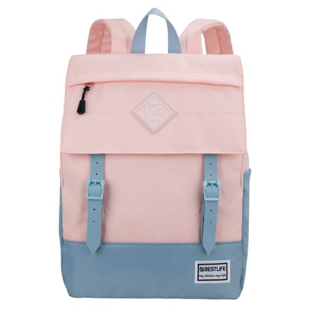 Batoh na notebook 15,6", COL-Buckles, růžový z polyesteru, Bestlife
