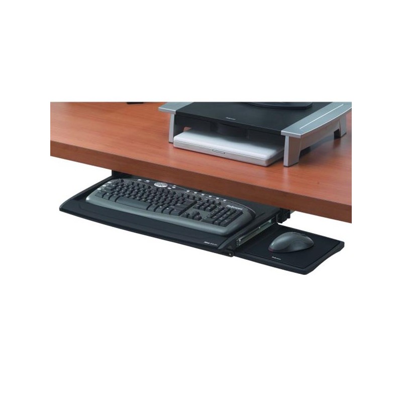 Držák klávesnice a myši Office Suites, pod stůl, černý, plast, Fellowes