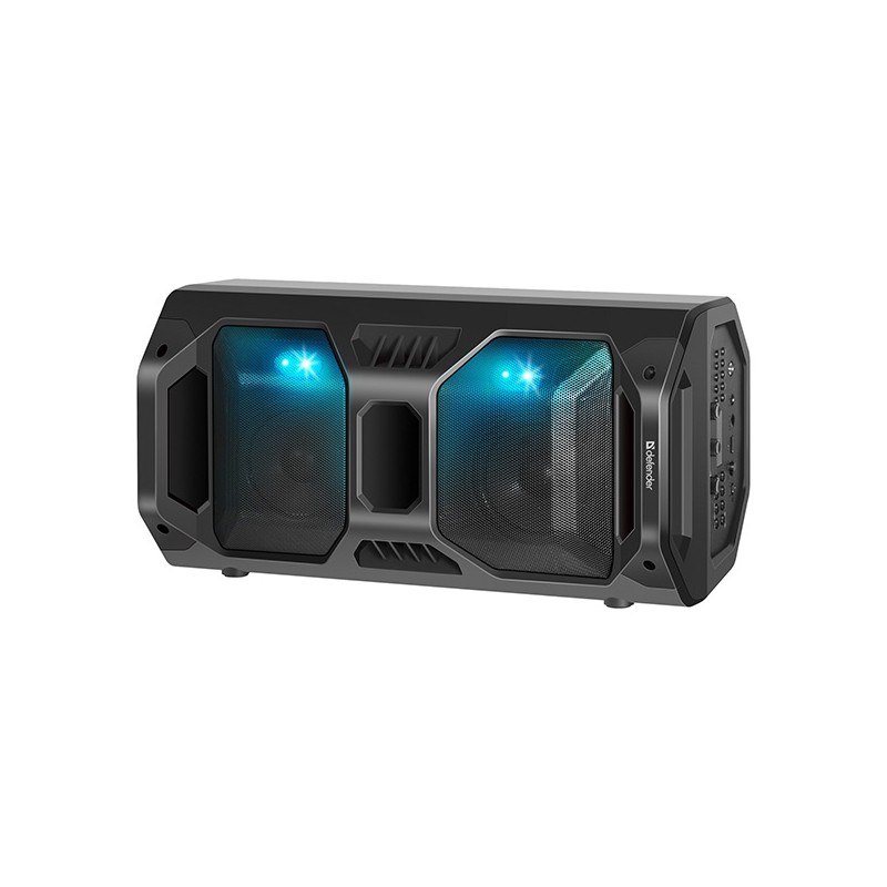 Defender reproduktor Rage, Li-Ion, 2.0, 50W, černý, regulace hlasitosti, LED podsvícení, BT 5.0, TWS, dálkové ovládání