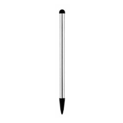 Dotykové pero 2v1 (stylus a přesné ukazovátko), kapacitní, kov, stříbrné, pro iPad a tablet