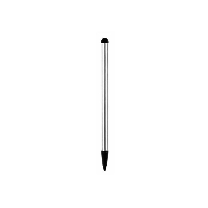 Dotykové pero 2v1 (stylus a přesné ukazovátko), kapacitní, kov, stříbrné, pro iPad a tablet