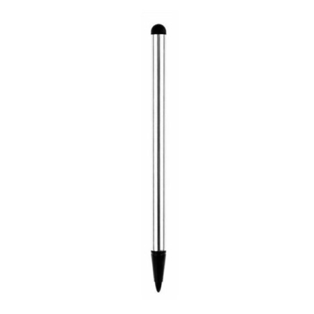 Dotykové pero 2v1 (stylus a přesné ukazovátko), kapacitní, kov, stříbrné, pro iPad a tablet