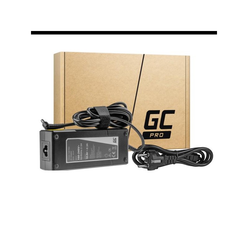 Green Cell PRO nabíječka, AC adaptér pro Asus G56 G60 K73 K73S K73SD K73SV F750 X750 MSI GE70 GT780 19V 6.3A 120W