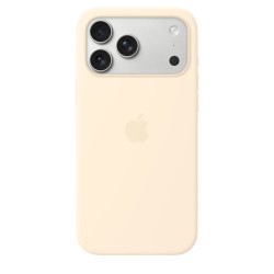 iPhone 17 Pro Max Silicone Case with MS – Vanilla