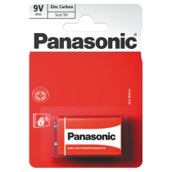 Panasonic zinkouhlíková baterie 6F22, 1-pack, DOPRODEJ