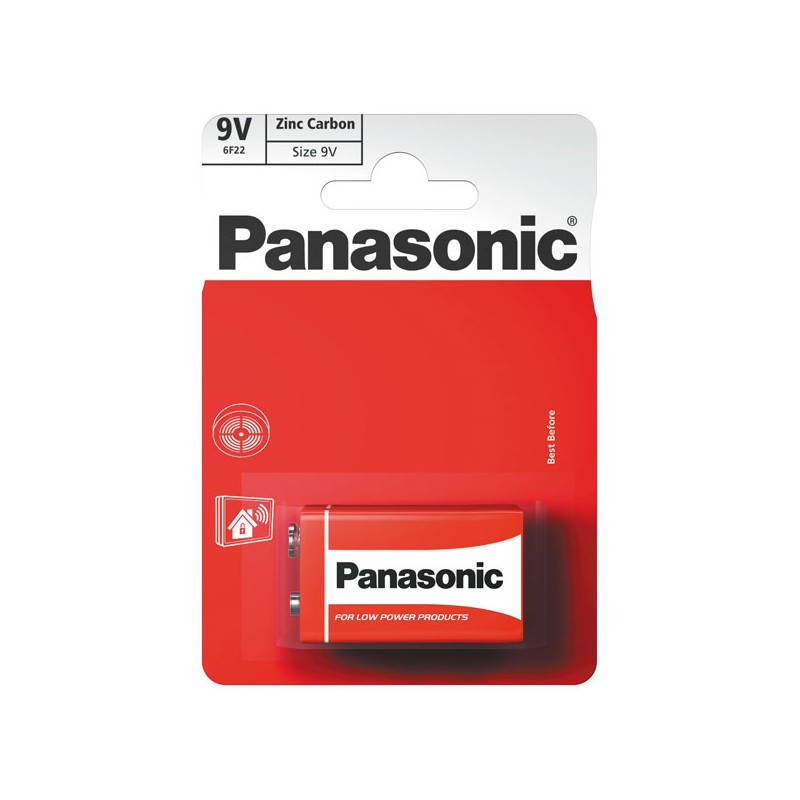 Panasonic zinkouhlíková baterie 6F22, 1-pack, DOPRODEJ