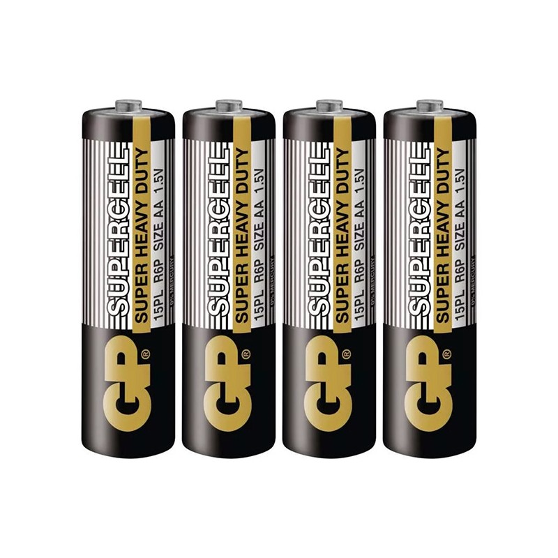 GP Jednorázová zinkouhlíková baterie AA, 4-pack