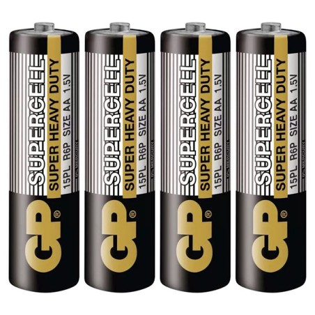 GP Jednorázová zinkouhlíková baterie AA, 4-pack