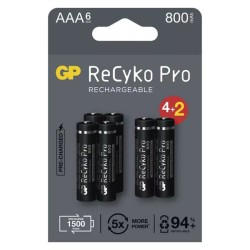 GP Nabíjecí Ni-MH baterie AAA, 6-pack