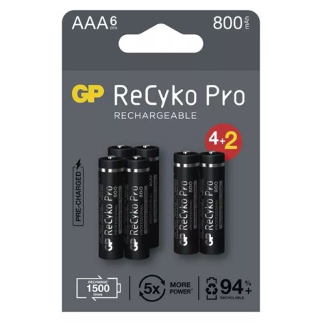 GP Nabíjecí Ni-MH baterie AAA, 6-pack