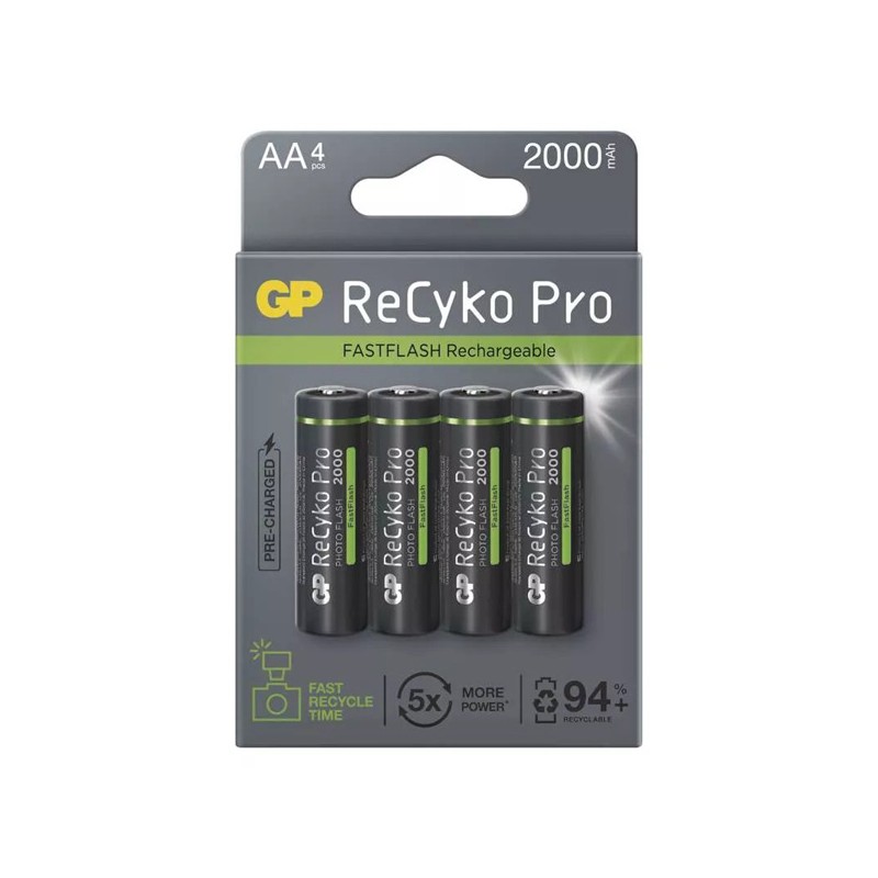 GP Nabíjecí Ni-MH baterie AA, 4-pack B2420