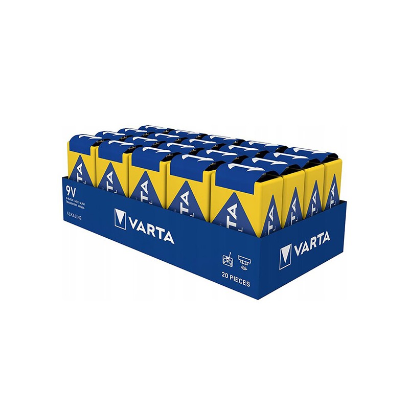 Varta Jednorázová alkalická baterie 9V, 20-pack