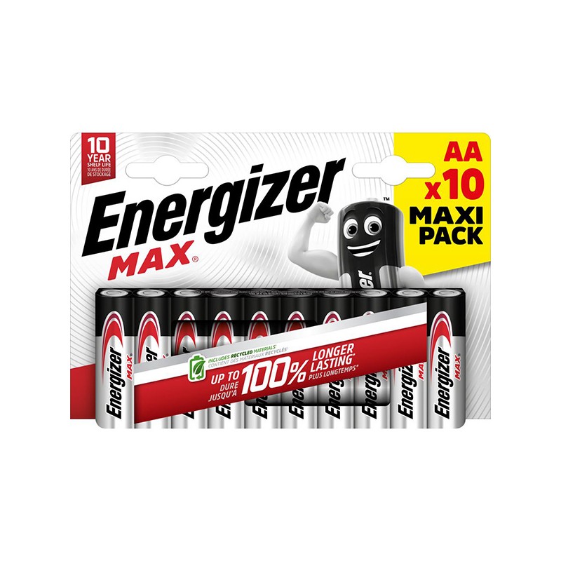 ENERGIZER MAX Jednorázová alkalická baterie AA, 10-pack