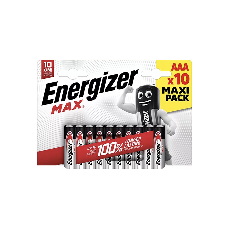 ENERGIZER MAX Jednorázová alkalická baterie AAA, 10-pack