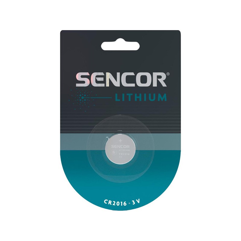 Sencor Jednorázová lithiová baterie CR2016, 1-pack