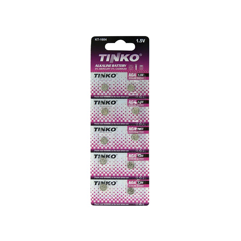 Alkalická baterie knoflíková, 10-pack, DOPRODEJ