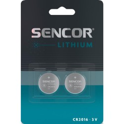 Sencor Jednorázová lithiová baterie CR2016, 2-pack
