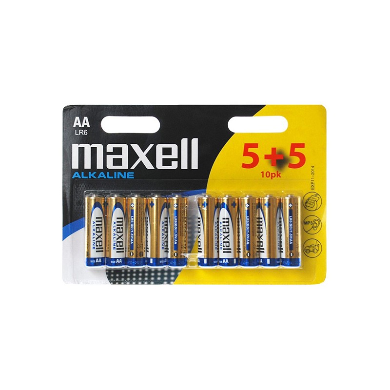 Maxell Jednorázová alkalická baterie AA, 10-pack