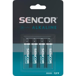 Sencor Jednorázová alkalická baterie AAA, 4-pack