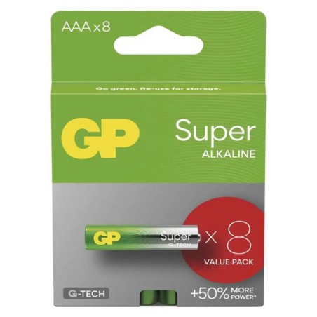GP Super Jednorázová alkalická baterie AAA, 6+2 pack