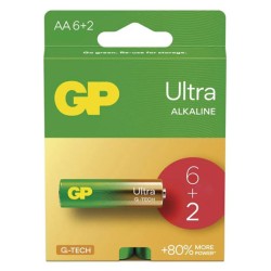 GP Jednorázová alkalická baterie AA, 8-pack B02218