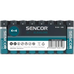 Sencor Jednorázová alkalická baterie AA, 8-pack