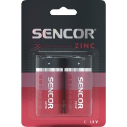 Sencor Jednorázová zinkouhlíková baterie C, 2-pack