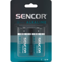Sencor Jednorázová alkalická baterie C, 2-pack