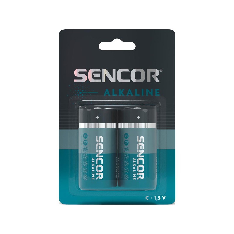 Sencor Jednorázová alkalická baterie C, 2-pack