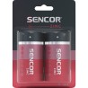 Sencor Jednorázová zinkouhlíková baterie D, 2-pack