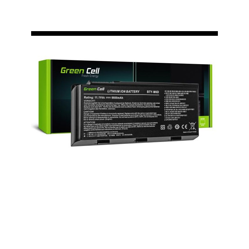 Green Cell baterie pro MSI GT60 GT70 GT660 GT680 GT683 GT780 GT783 GX660 GX680 GX780 / 11,1V 6600mAh