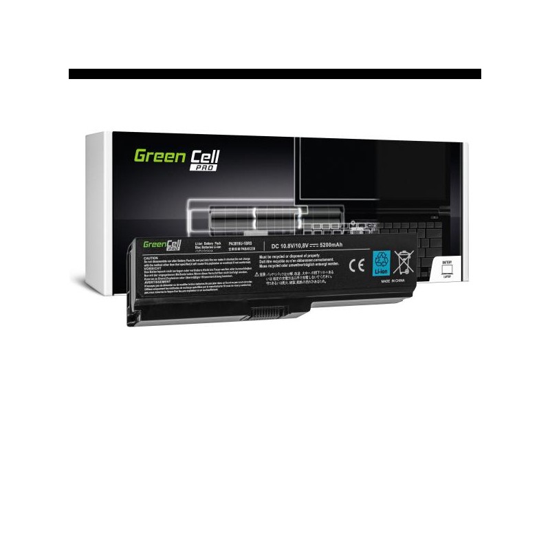 Green Cell PRO baterie pro Toshiba Satellite C650 C650D C660 C660D L650D L655 L750 PA3817U-1BRS / 11,1V 5200mAh