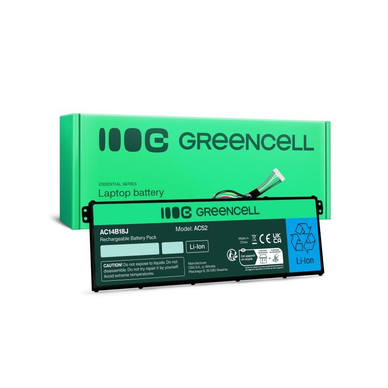 Green Cell baterie pro Acer Aspire E 11 ES1-111M ES1-131 E 15 ES1-512 / 11,4V 2100mAh