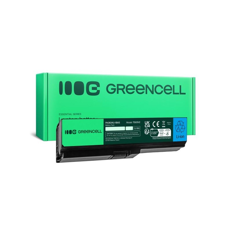 Green Cell baterie pro Toshiba Satellite A660 A665 L650 L650D L655 L670 L670D PA3634U-1BRS / 11,1V 4400mAh